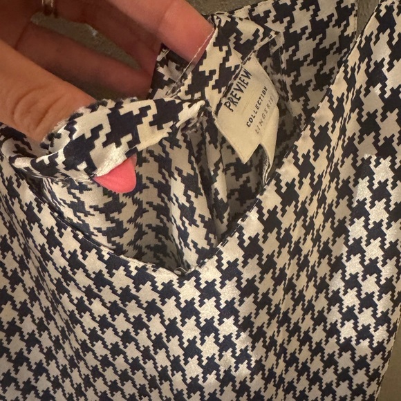 90’s vintage inspired Monochrome Houndstooth slip dress Y2K preppy goth grunge - Picture 4 of 9